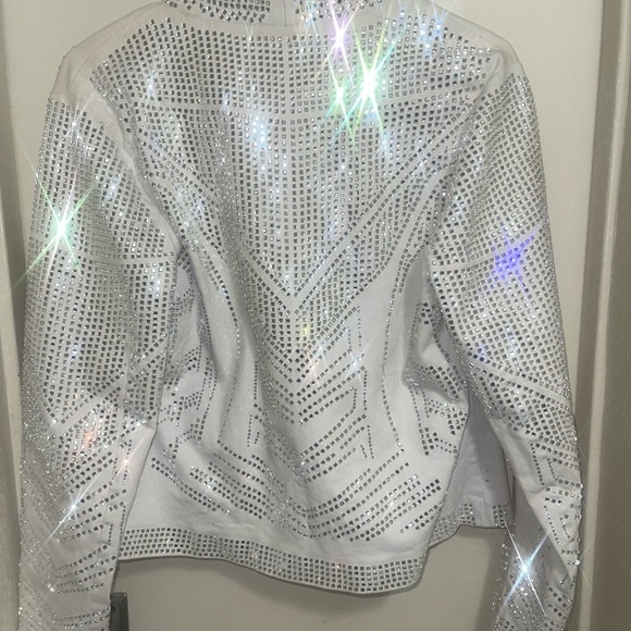 White rhinestoned jacket - Picture 2 of 2